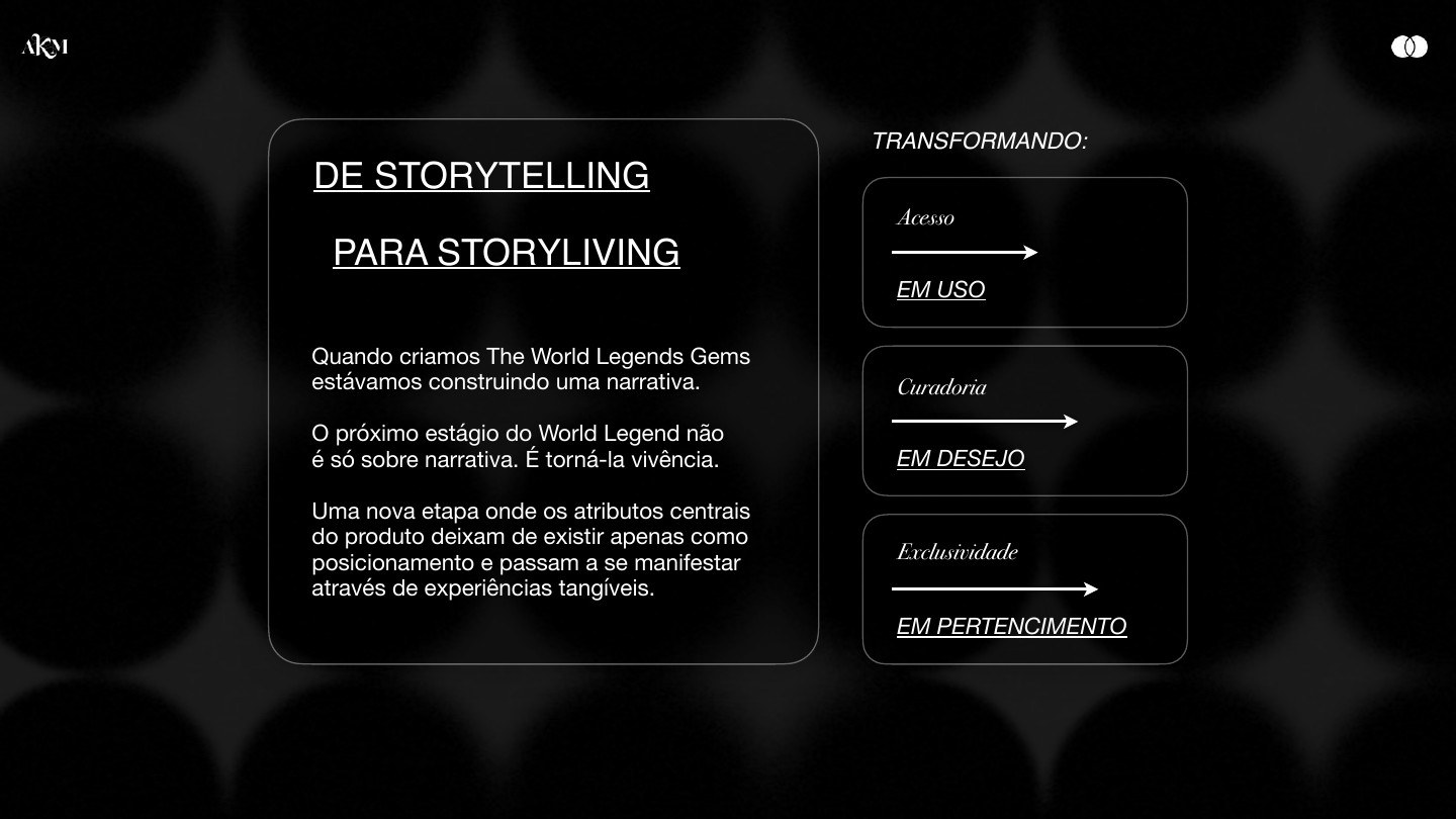 Síntese estratégica da passagem de atributos a experiências na proposta original.