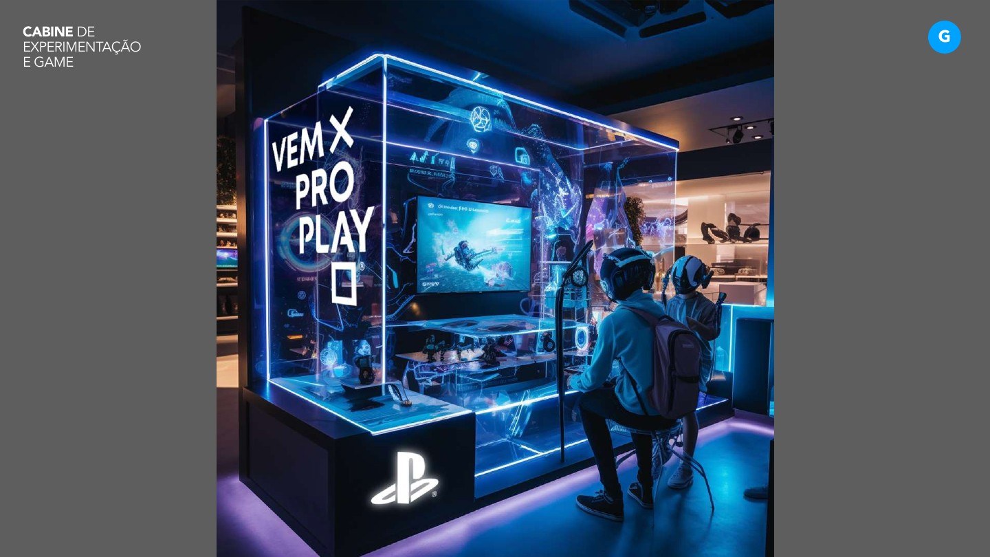 Cabine de experimentação proposta para tornar a experiência de jogo perceptível.